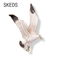skeds new creative fashion enamel eagle brooch jewelry for women men bird suit coat brooches pins high quality buckle badges pin