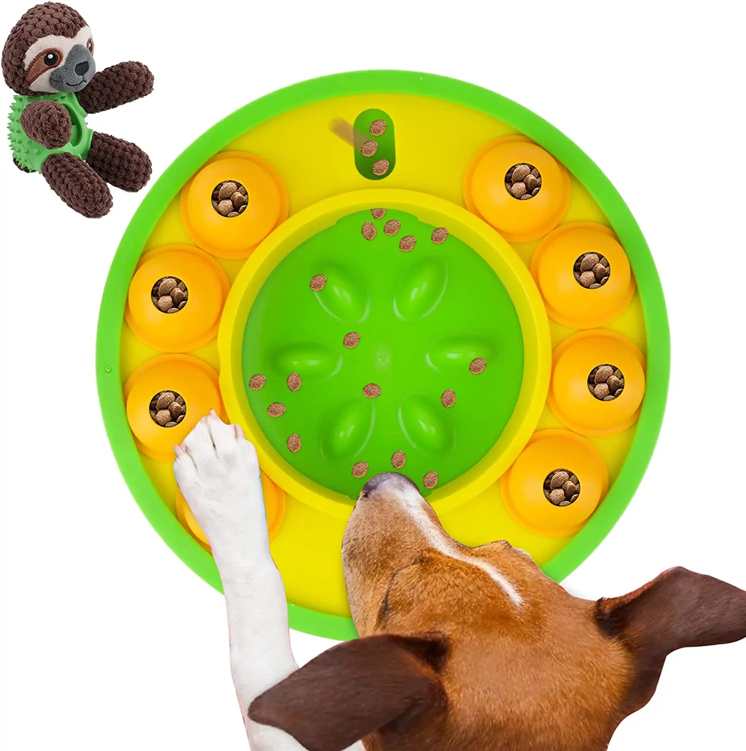 

Jouet Educatif pour Chien Jouet éducatif Slow Food pour Chien Puzzle interactif ChiLot de 2 Dog Jeu Intelligence Chien,Jeux Chi