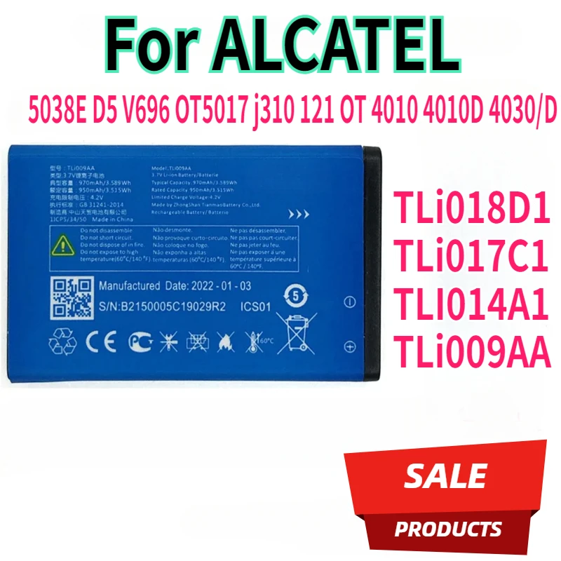 TLi018D1 TLi017C1 TLI014A1 TLi009AA Аккумулятор для ALCATEL 5038E D5 V696 OT5017 j310 121 OT 4010 4010D 4030/D