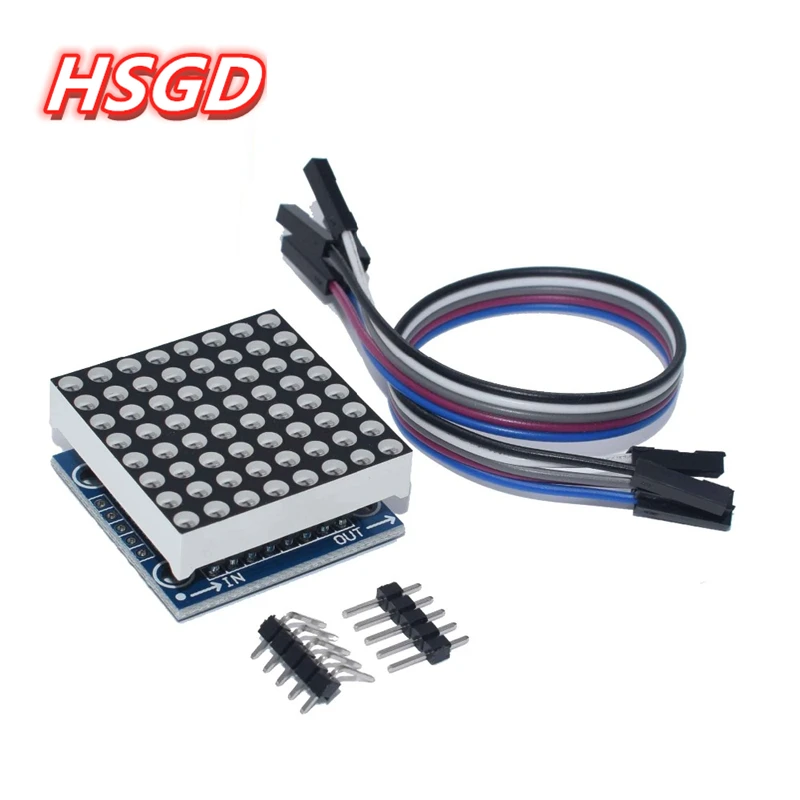 Модуль точечной матрицы HSGD ROBOT MAX7219 10 шт./лот модуль дисплея микроконтроллера (lan) -