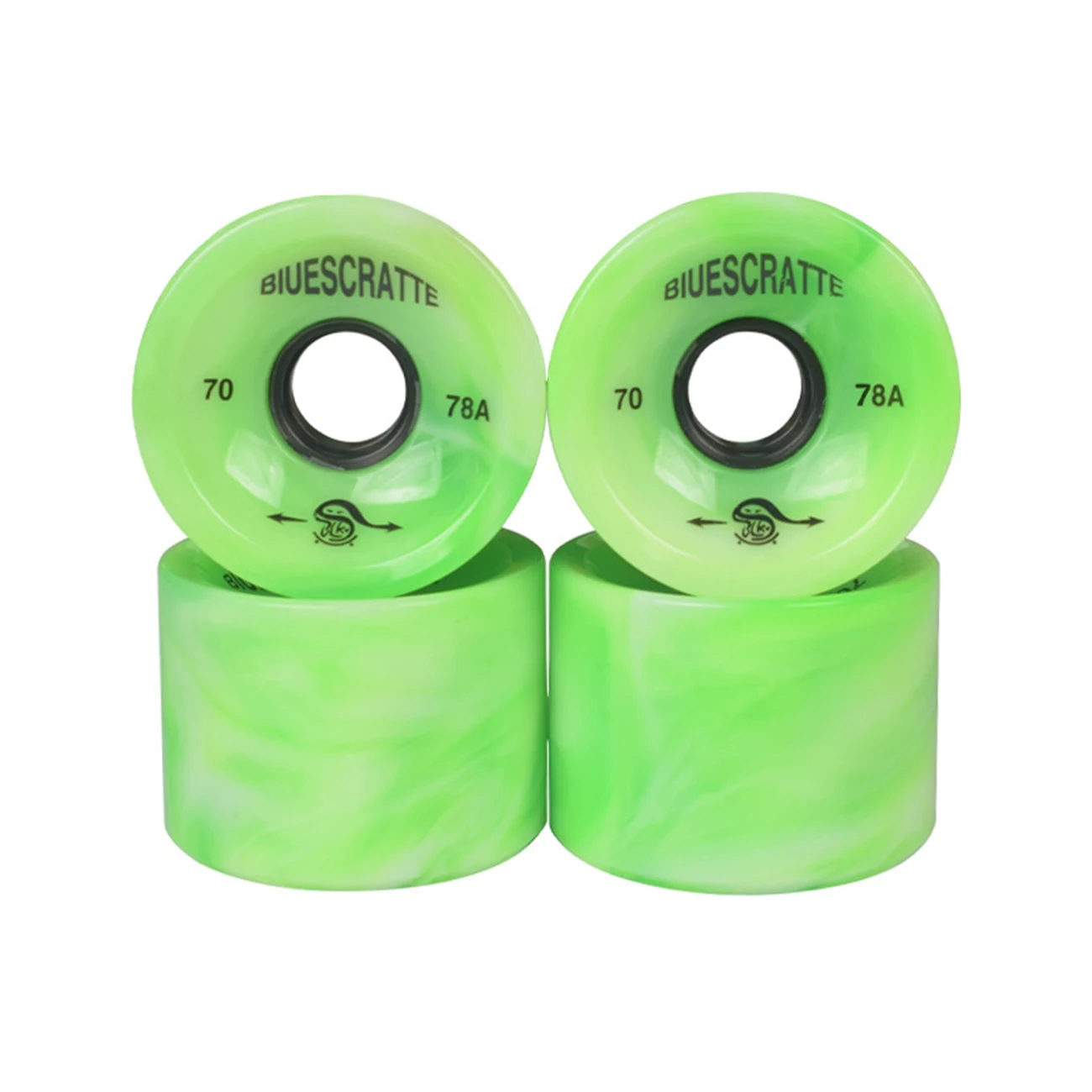 

4 Pcs/Set Skateboard Wheels 78A PU Wheels Roller Skate Longboard Tires Skateboard Replacements Parts,Green