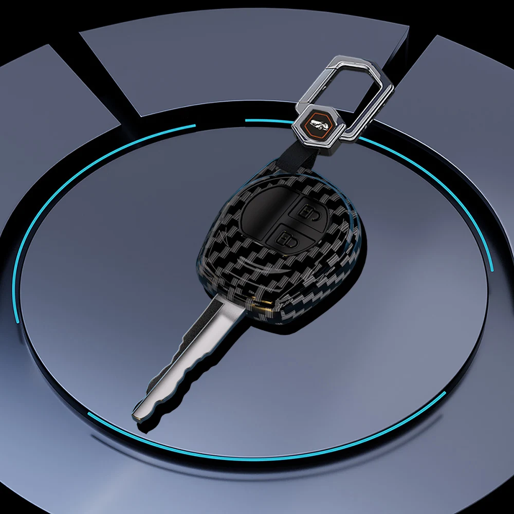 Чехол для автомобильного ключа из углеродного волокна Suzuki SX4 Swift Liana Vitara Jimny Alto Ignis