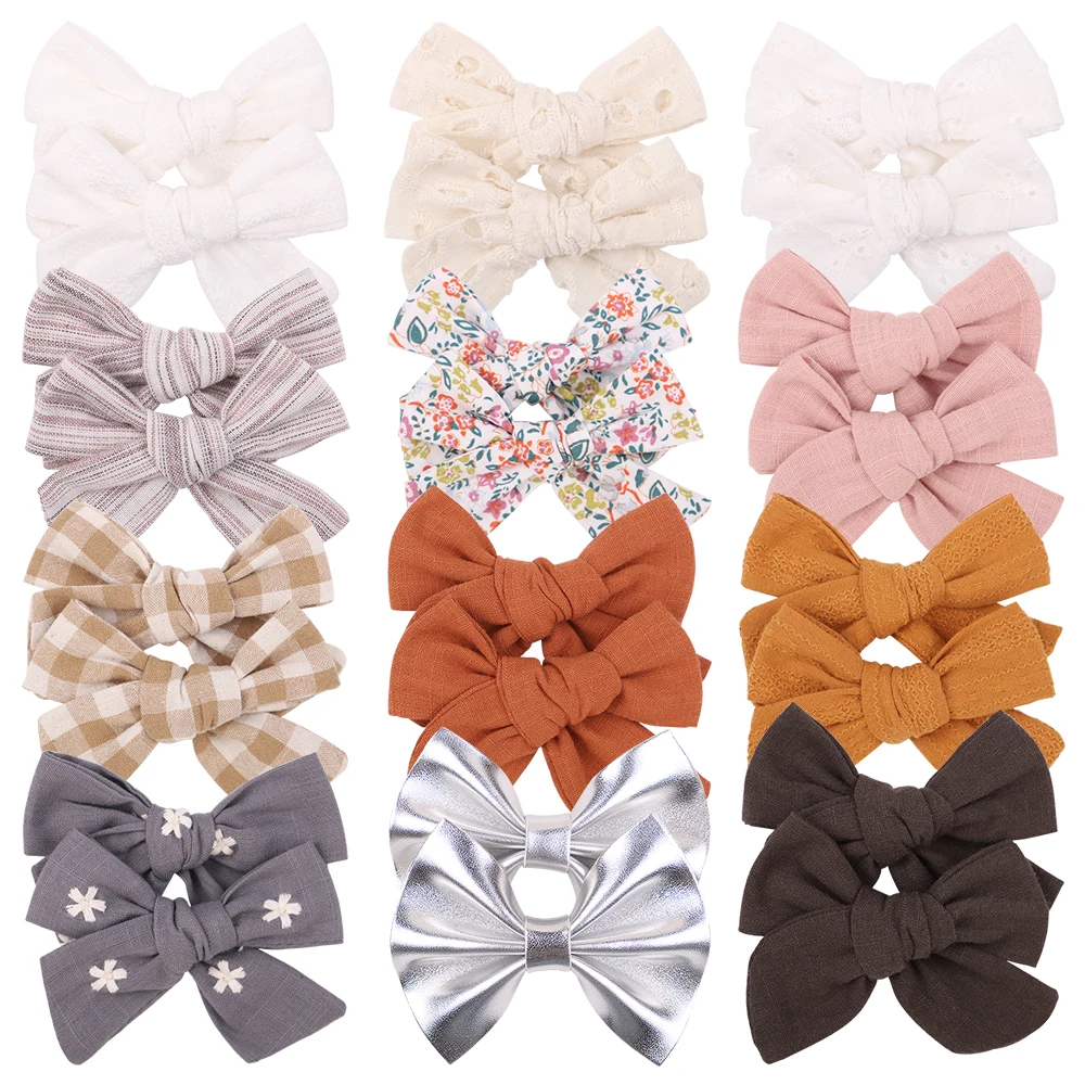 

43 цвета 1 шт. хлопковые банты для волос с принтом для милых девушек BB заколки для волос эксклюзивная заколка ручной работы аксессуары для вол...