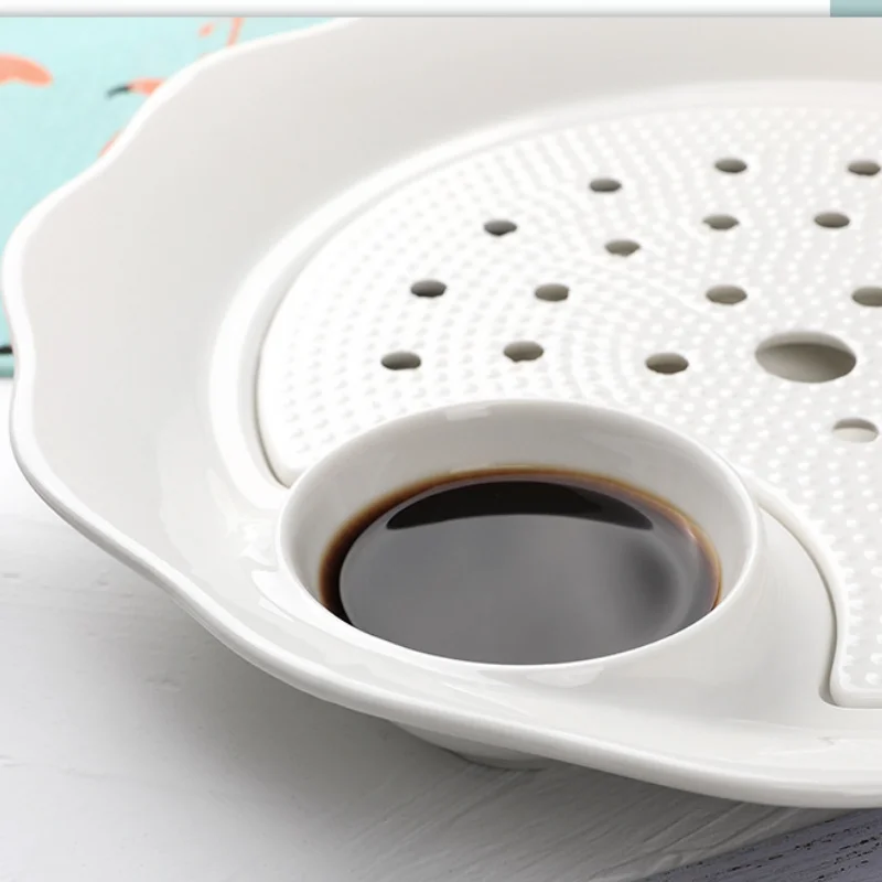 Набор фарфоровых тарелок для кухни и вечеринок керамический недорогой поднос