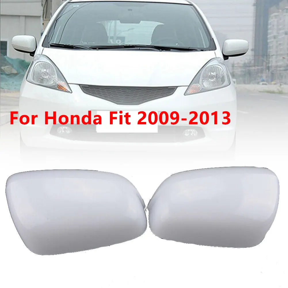 

2pcs Car Rear View Mirror Cover Shell Housing Trim For Honda Fit / Jazz 2009-2013 White Side Wing Mirror Cover Cap Protector