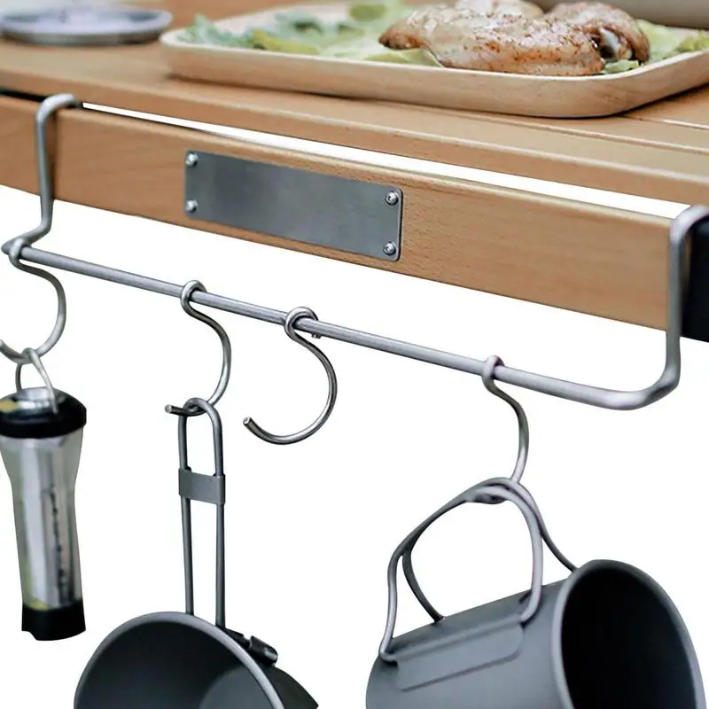 

Camping Table Hanger Hook Space-Saving Stainless Steel Outdoor Table Extender With S Hooks Home Organization For Household