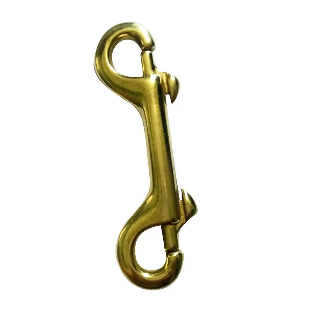 

Hot Sale Spring Hook Delicate Design 90mm Solid Brass Diving Double Ended Bolt Hook Snap Quick Release Spring Buckle