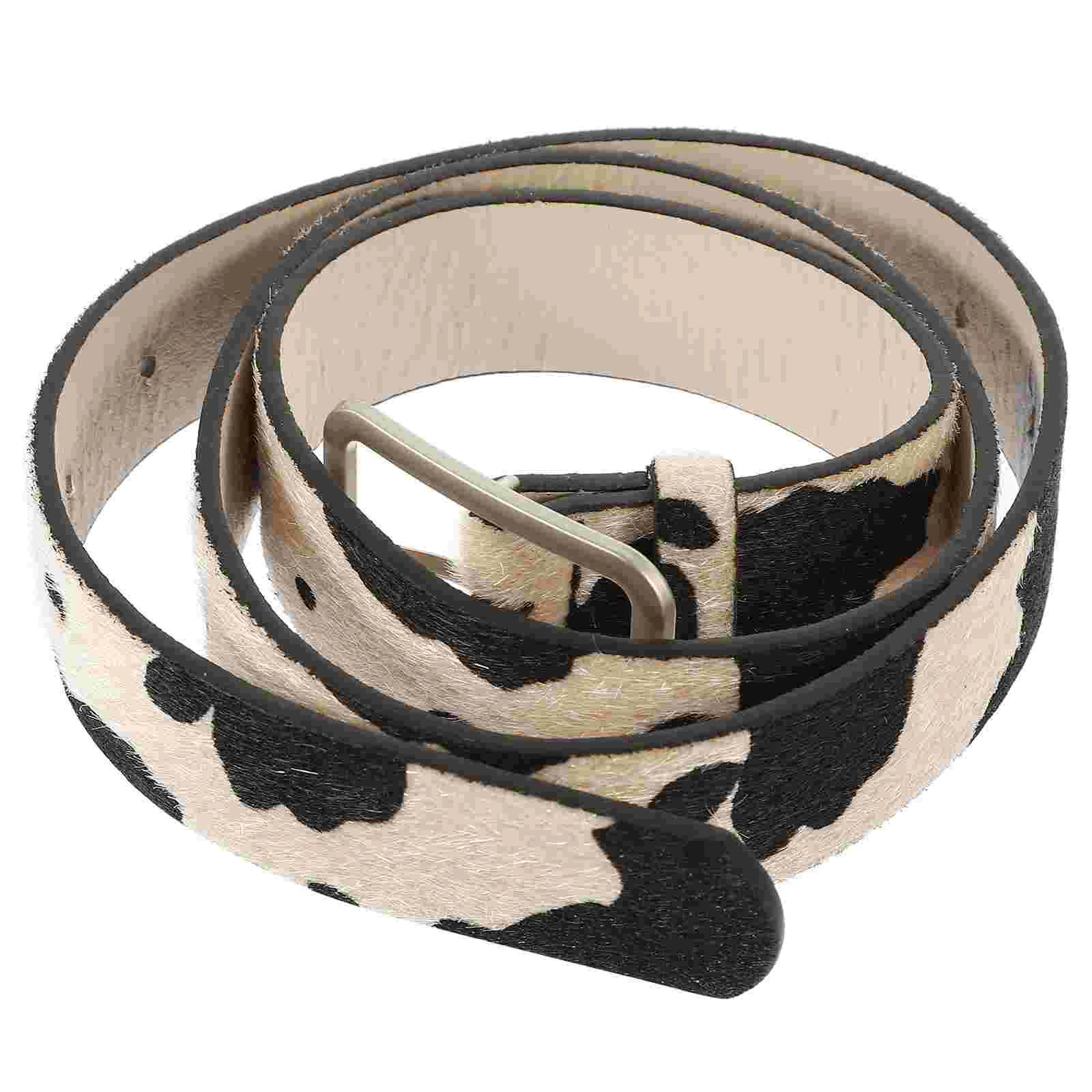 

Western Belt Cow Print Belt Animal Print Belt Women Fashion Accessory Dresses Waist Belt Jeans Pants Belt Cow Print Belt