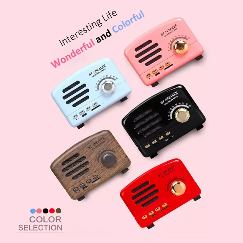 

2022 Mini Bluetooth-Compatible Speaker Wireless Portable Speaker 3D Stereo Surround Subwoofer Support TF Card/FM Radio