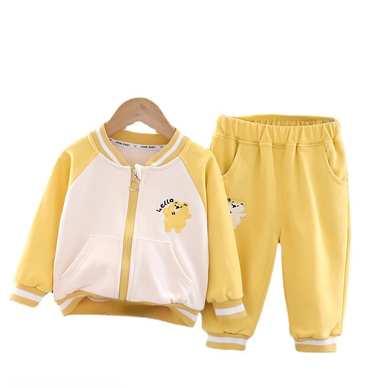 

New Spring Autumn Children Girls Clothes Baby Outfits Boys Fashion Jacket Pants 2Pcs/Sets Toddler Casual Costume Kids Tracksuits