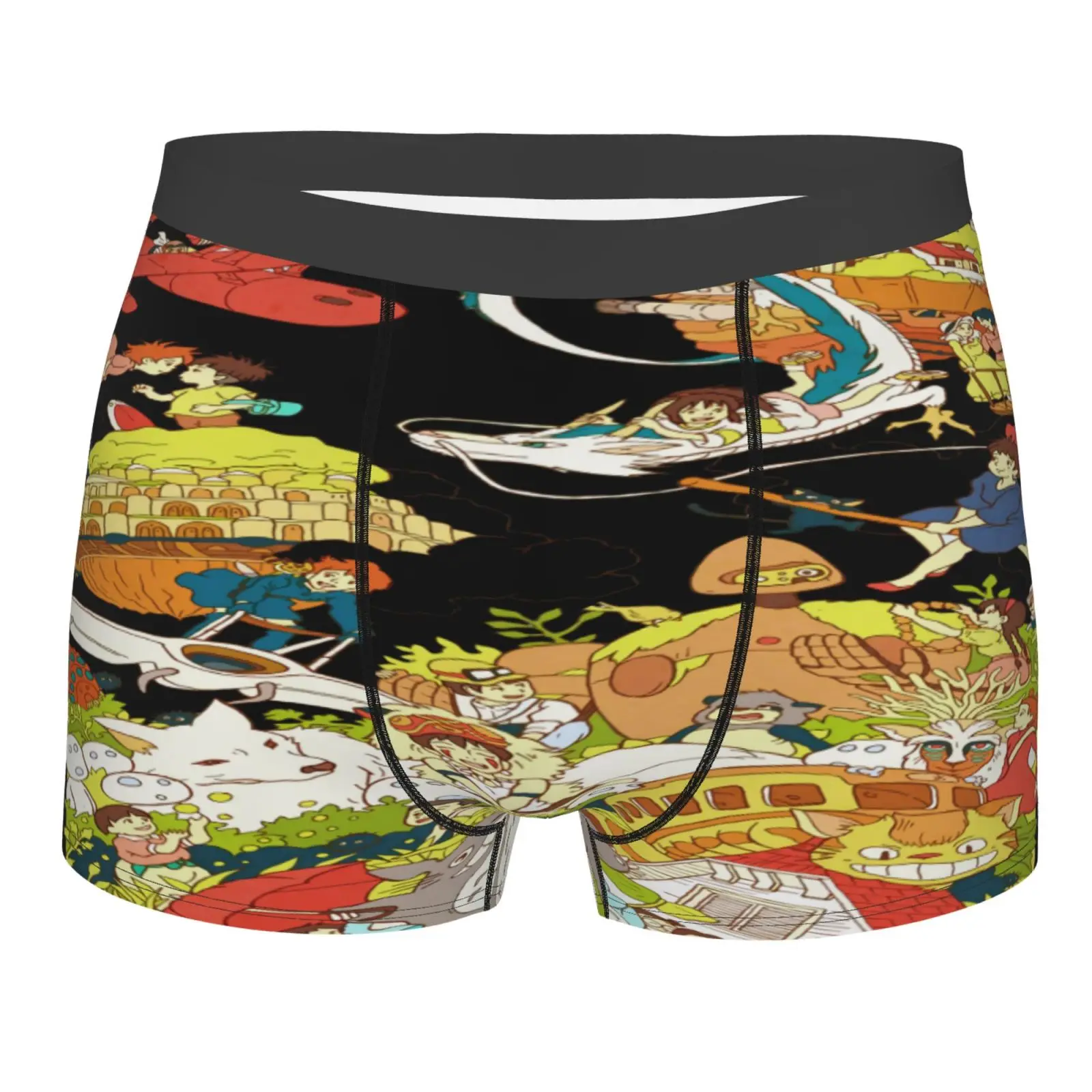 

Комплект мужского нижнего белья Studio ghilii Hayao Miyazaki Art, модные пикантные боксеры, трусы для мужчин