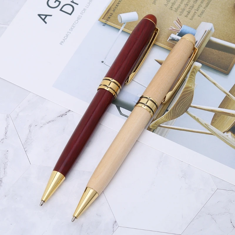 

Handmade Twist Wood Ballpoint Pen School Student Stationary Office Writing Tool