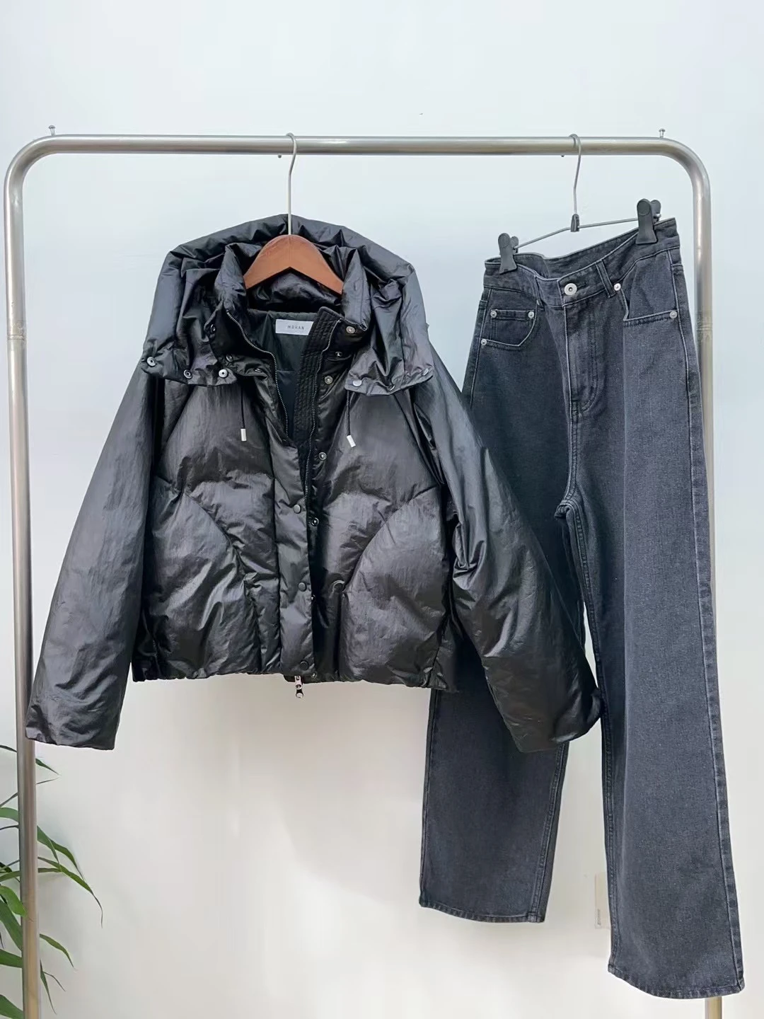 Корейская оригинальная куртка на гусином пуху High Sense женская свободная с