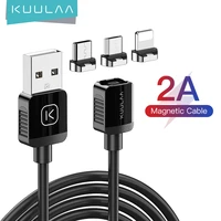 kuulaa magnetic charging cable usb micro type c cable for iphone xiaomi poco x3 pro f3 magnet phone charging cord usbc wire