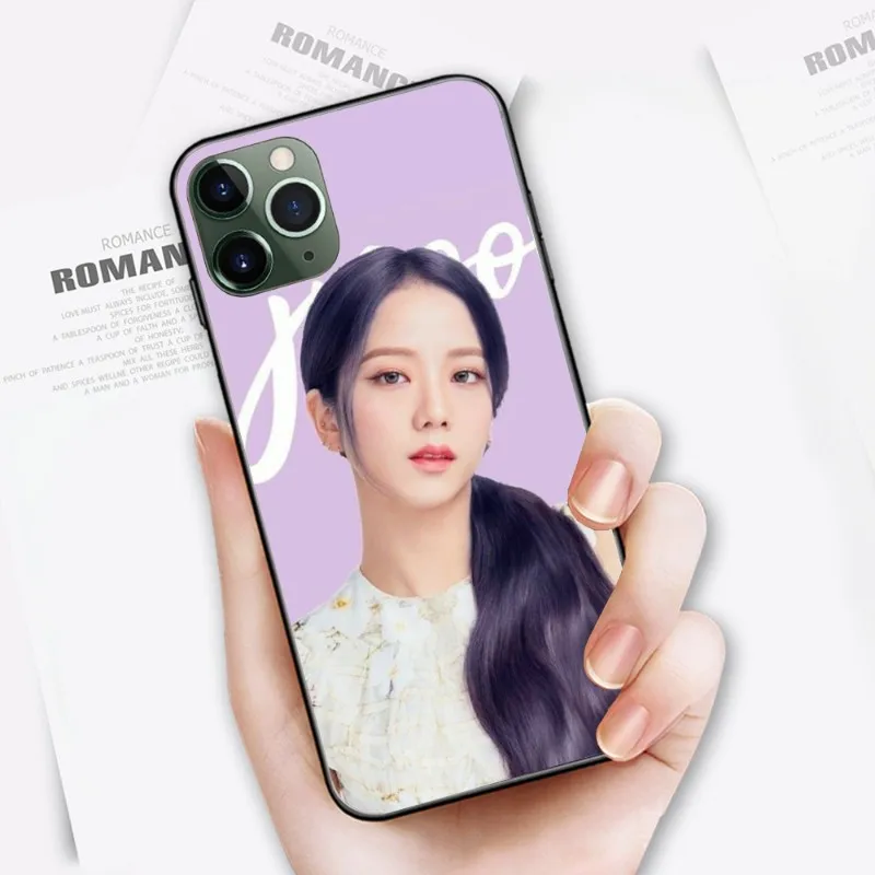 Корейский чехол BP JISOO для смартфона iPhone 14 13 12 11 XS X 8 7 6 Plus Mini Pro Max SE 2022 черный мягкий