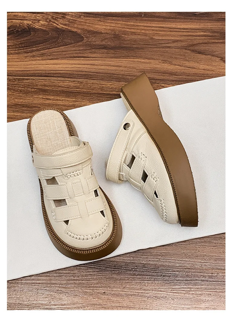 Женские сандалии на плоской подошве TOPHQWS лето 2024 модная обувь из искусственной