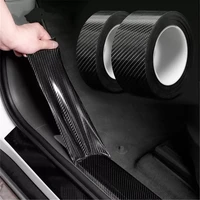 35m rolls carbon fiber car sticker anto door trunk protective strip auto door threshold anti scratch tape waterproof decal