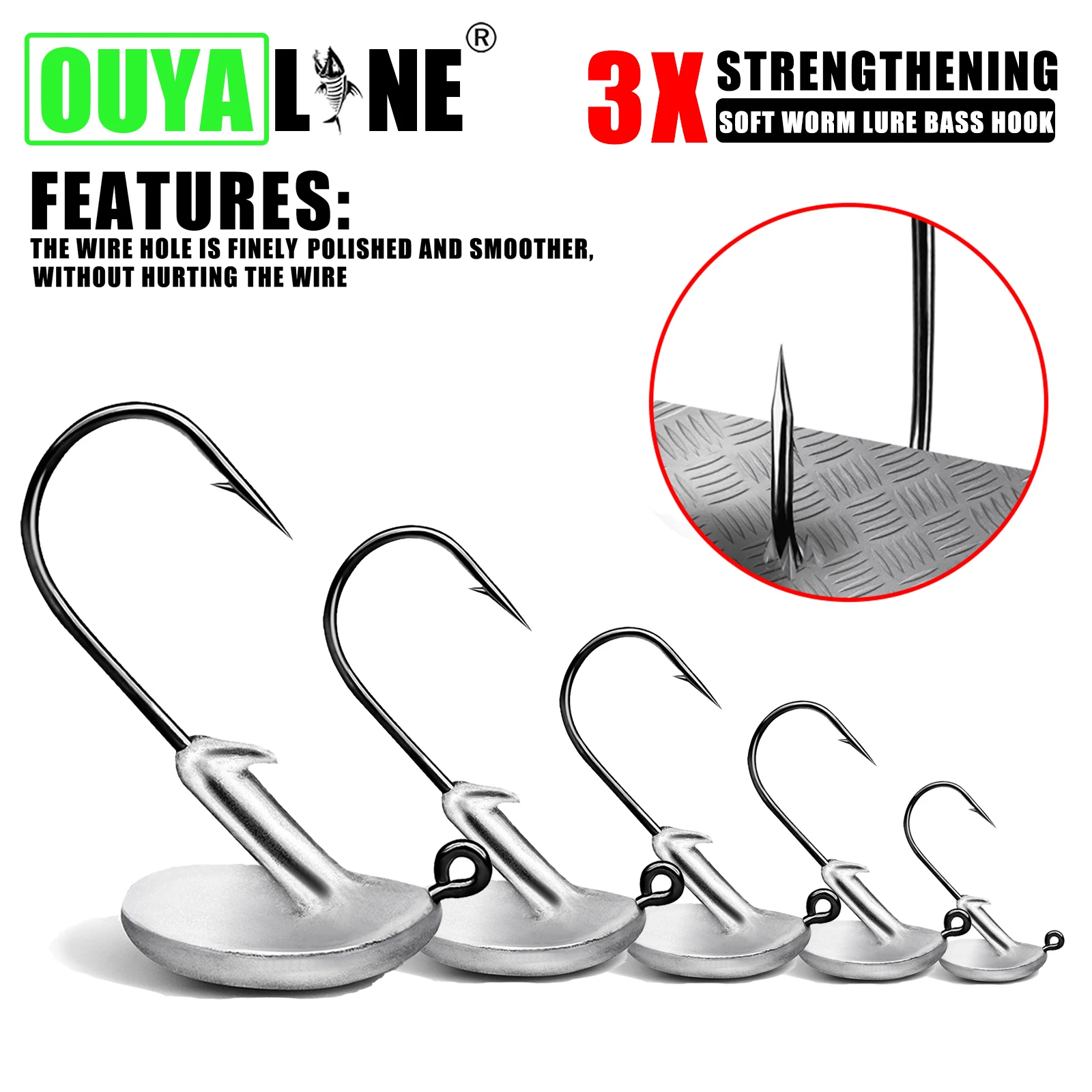 Новый тип джиг головка Крючки стакан Ajing для искусственных окуней рыба товары 3 5-14