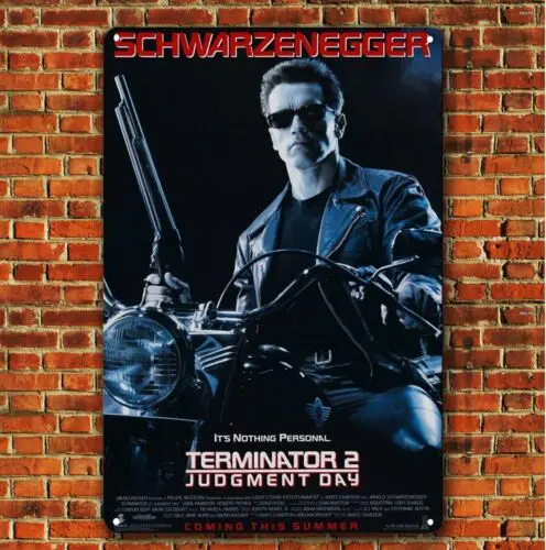 Металлический плакат Terminator 2 день суждения-жестяной знак (размер 20x30 см 8x12 дюймов)