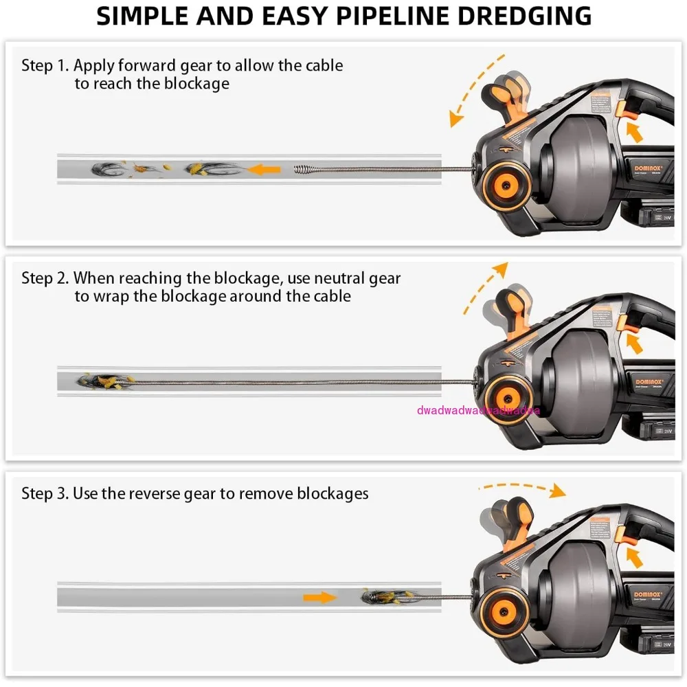 Электрический сливной шнек с сантехническими змеями длиной 25 футов съемник для