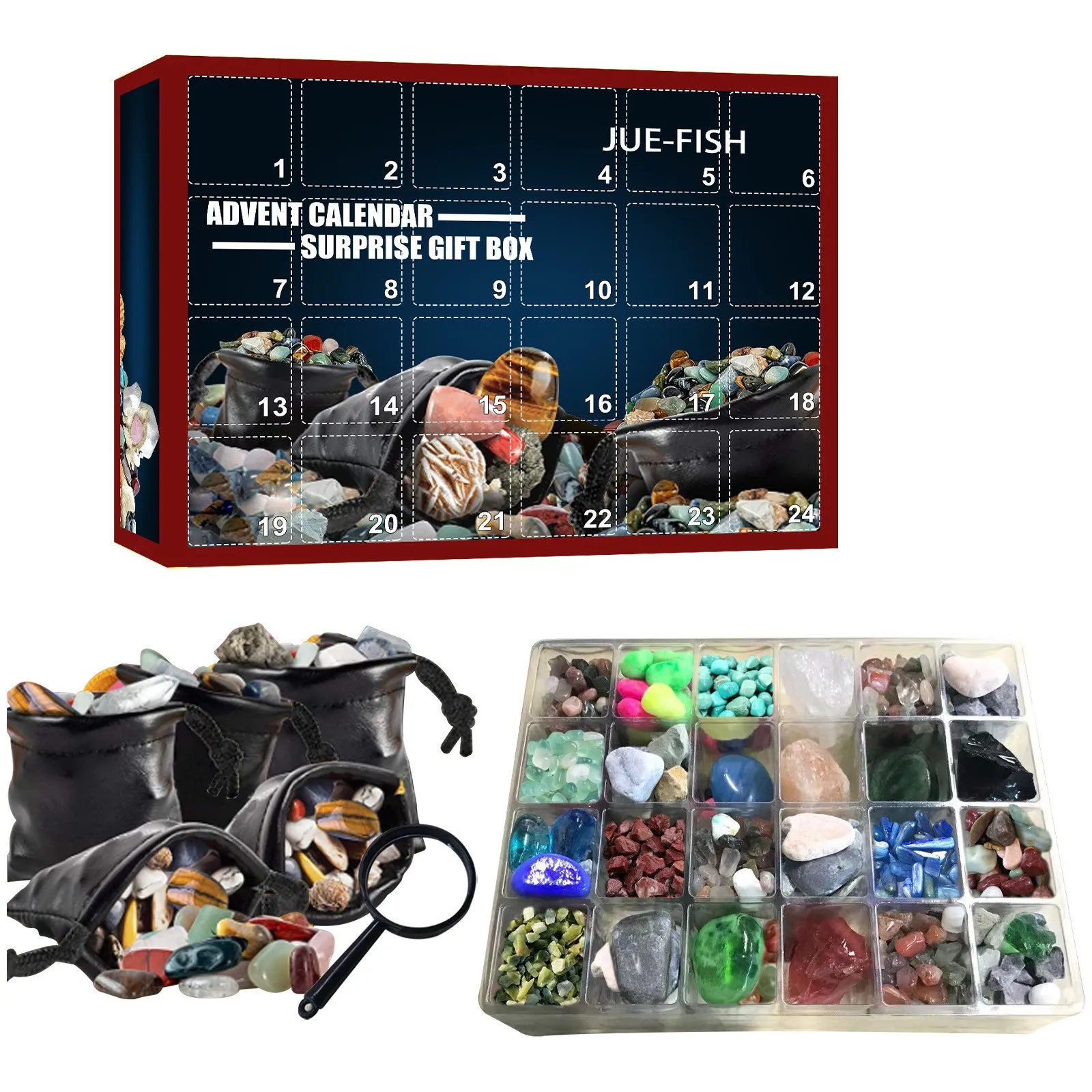 

24 Gift Gift Box Christmas Advent Box Days Countdown Children's Ore Toy Education Kids Building Foam