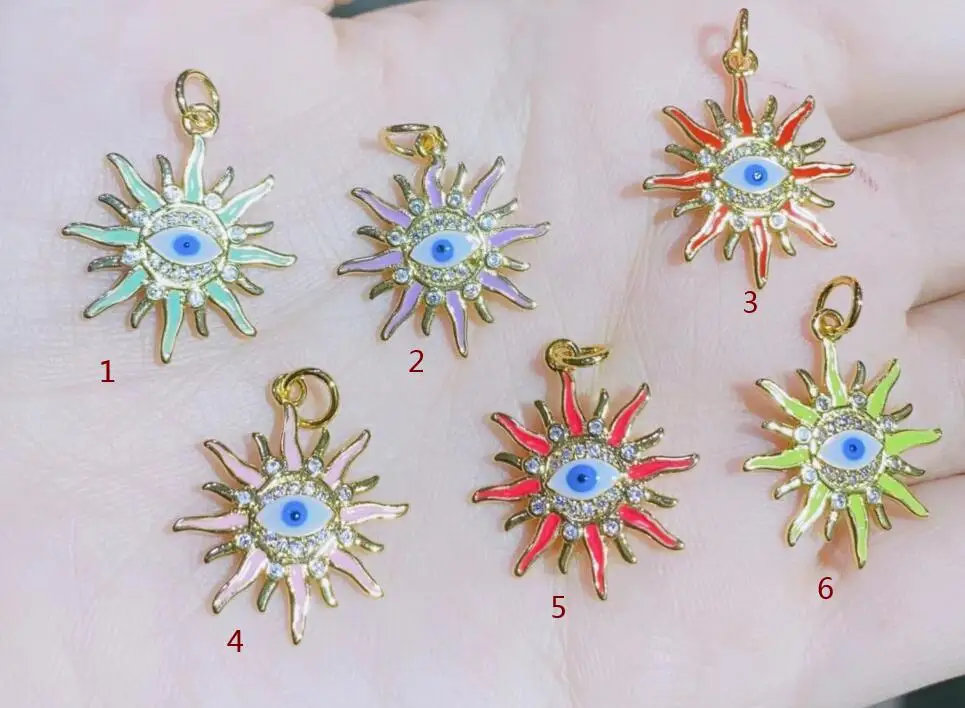 

1 шт. Подсолнух DIY кубический цирконий капающее масло Pandent поставки для ручной работы Маленькая подвеска ювелирные изделия Аксессуары для из...