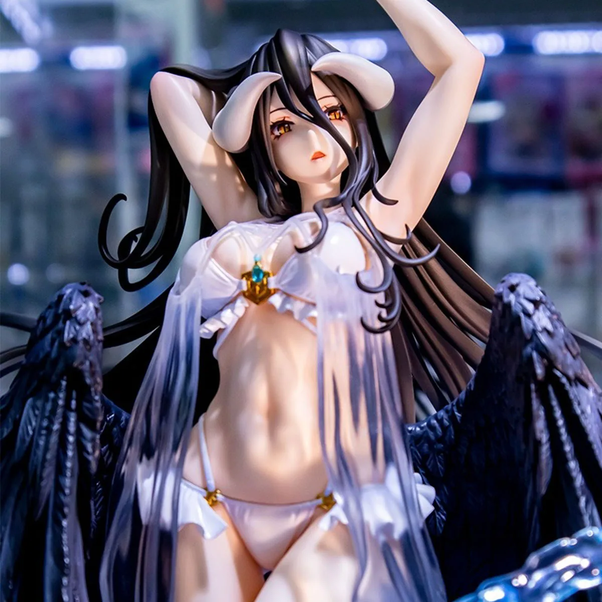 

Japanese Anime 32cm Albedo Overlord Swimsuit Ver. Pvc Kawaii Action Figure Collectable Cute Sexy Model Toy For Kids