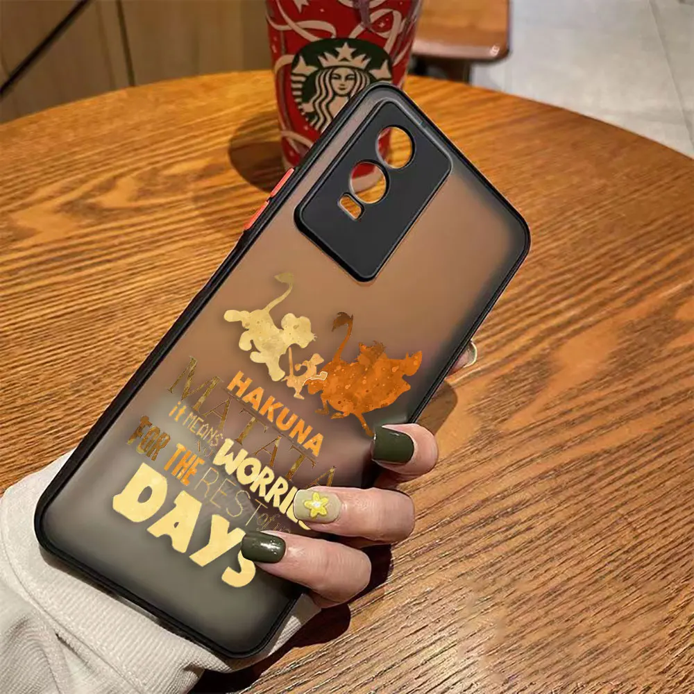 Матовая фотография L-Lion K-King для VIVO Y93 Y91 Y78 Y77 Y76 Y75 Y72 Y53 Y52S Y50 Y35 Y22 Y21 Y20 Y15 Z1 Z6 4G чехол Funda