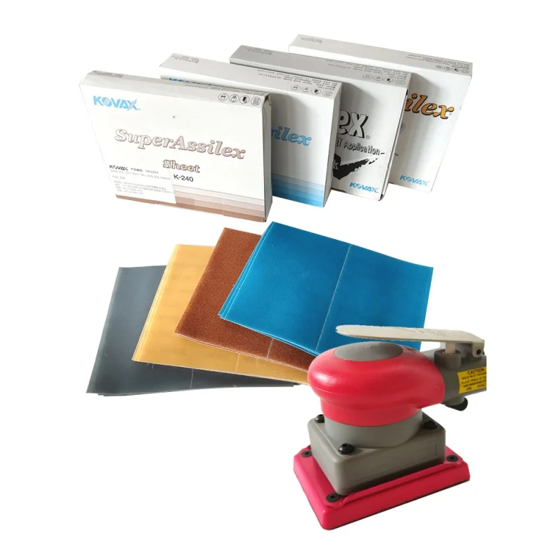 

130x170mm Japan Kovax Rectangular Grinding Sandpaper With Velcro Car Paint Beauty Polishing Soft Film Sand Paper Abrasive tools