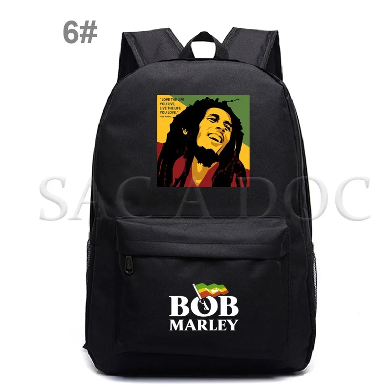 

Hot Father of Reggae Music Bob M-Marley Backpack Men Students Fans Fashion Trendy Travel Casual Daily Backpacks