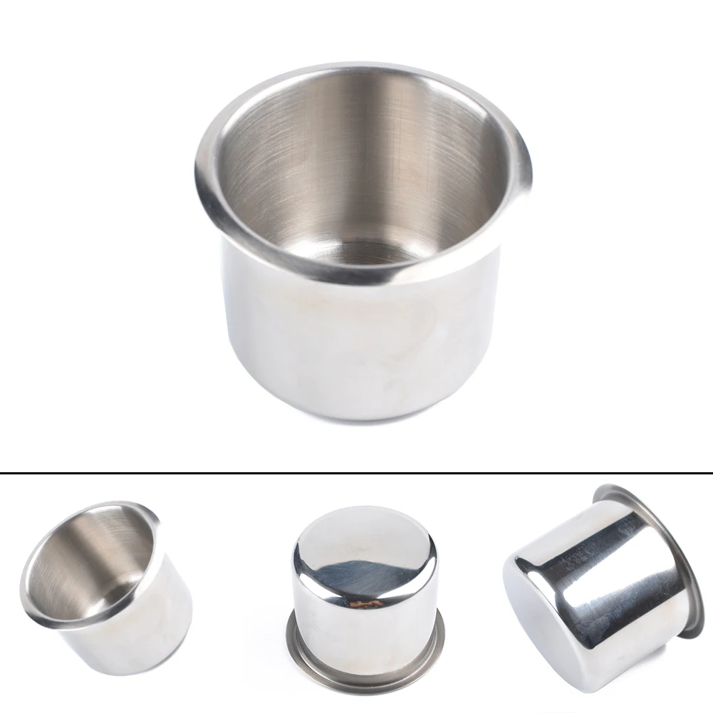 

Drink Holder Cup Holder Camper For Marine Interior Organizers Parts RVs Recessed Stainless Steel Storage Truck