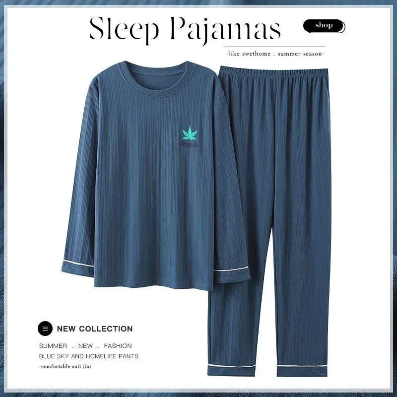WHYY Winter Long Sleeve Thick Warm CottonPajama Sets For Men 2022 Cute Cartoon Sleepwear Suit Pyjamas Set