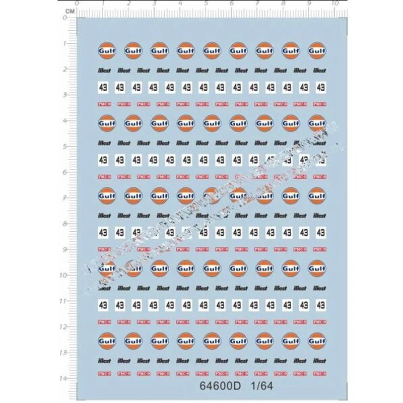 

Наклейки для водных горок PMC-S 1/64 Gulf illesty 43