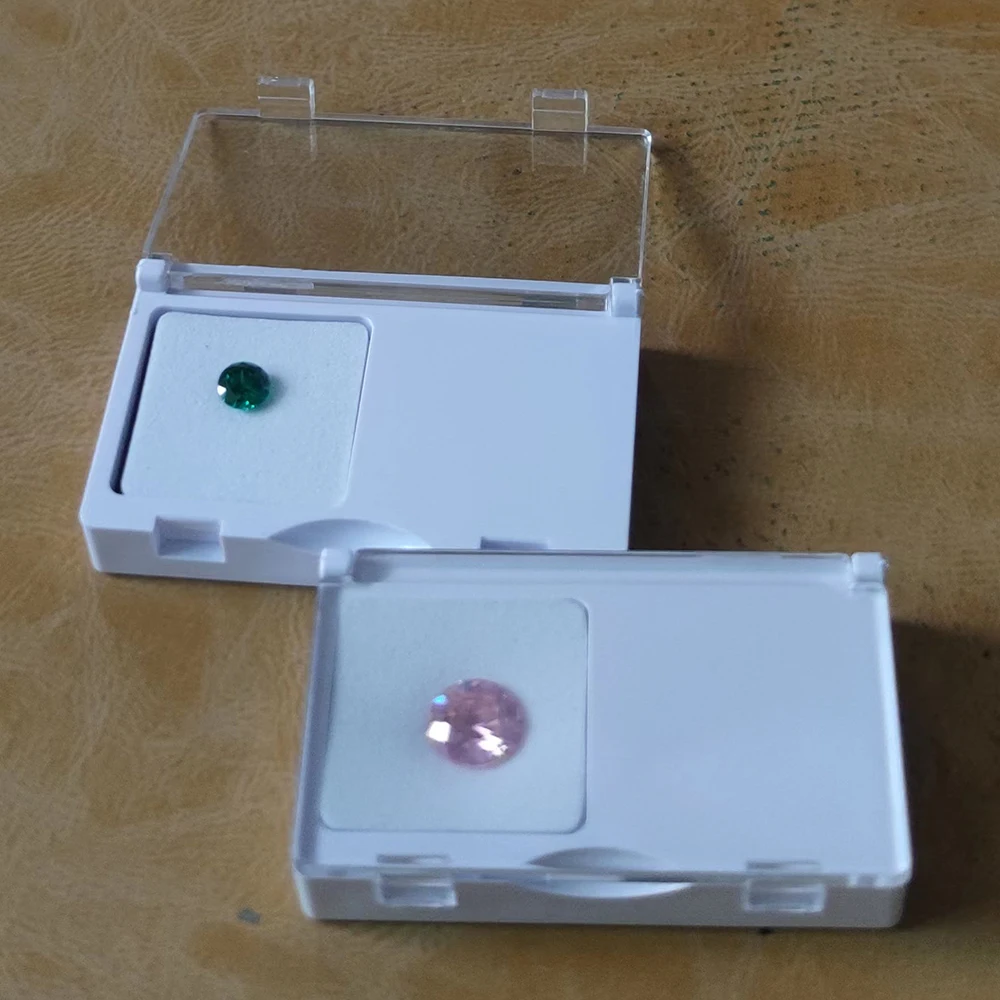 Acrylic Gems Storage Box Gemstone Display Case Rhinestone Jewelry Gift Packaging Box Diamond Stone Carrying Box Wholesale