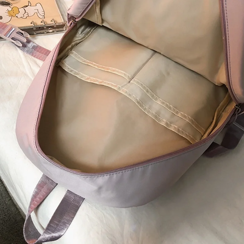 Simple Portable Travel Bag Girls' Backpack New School Bag For Teenagers Nylon Multi-functional Backpacks