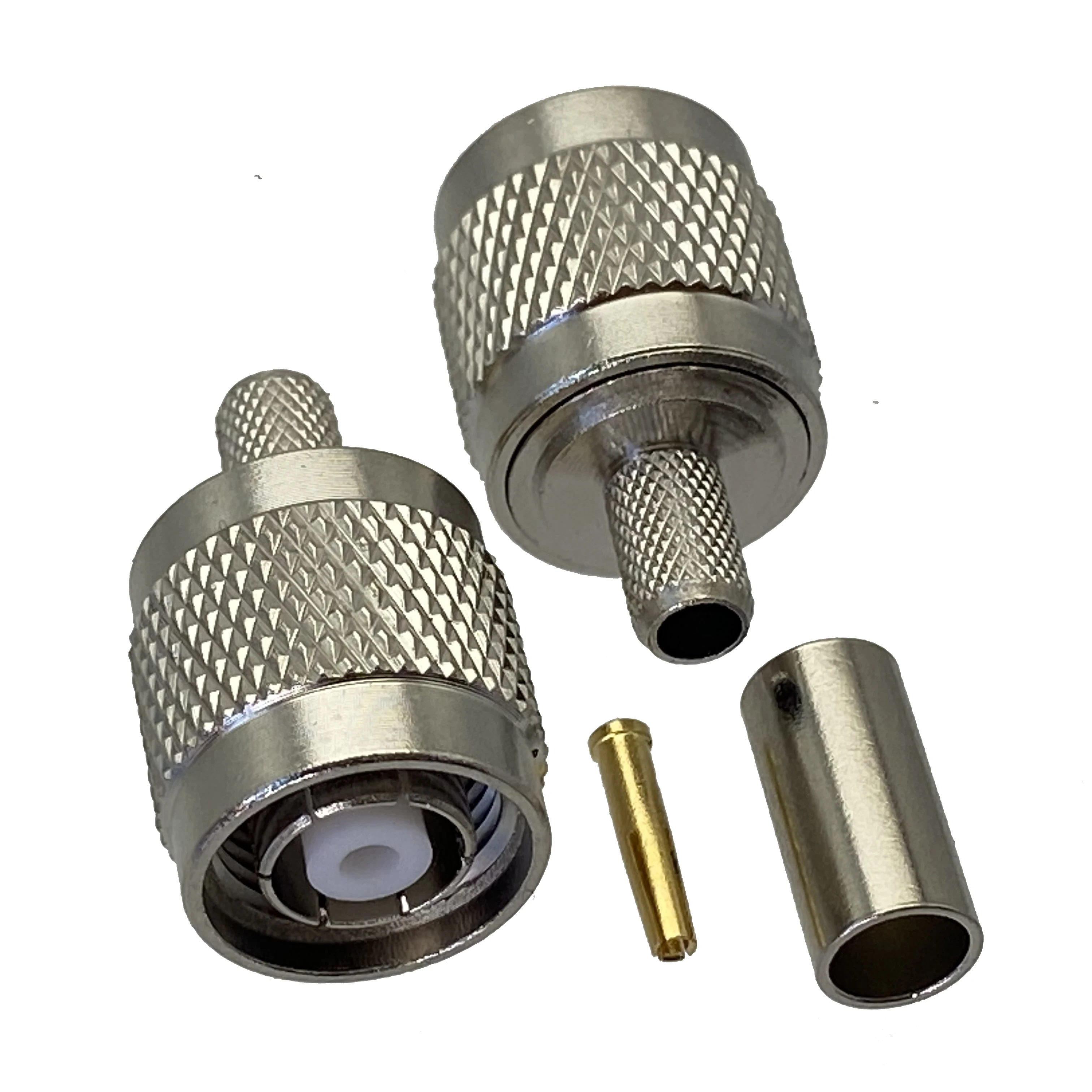 

1Pcs Connector RP TNC RP-TNC RPTNC Male Jack Crimp RG58 RG142 LMR195 RG400 Cable RF Coaxial Wire Terminals Straight