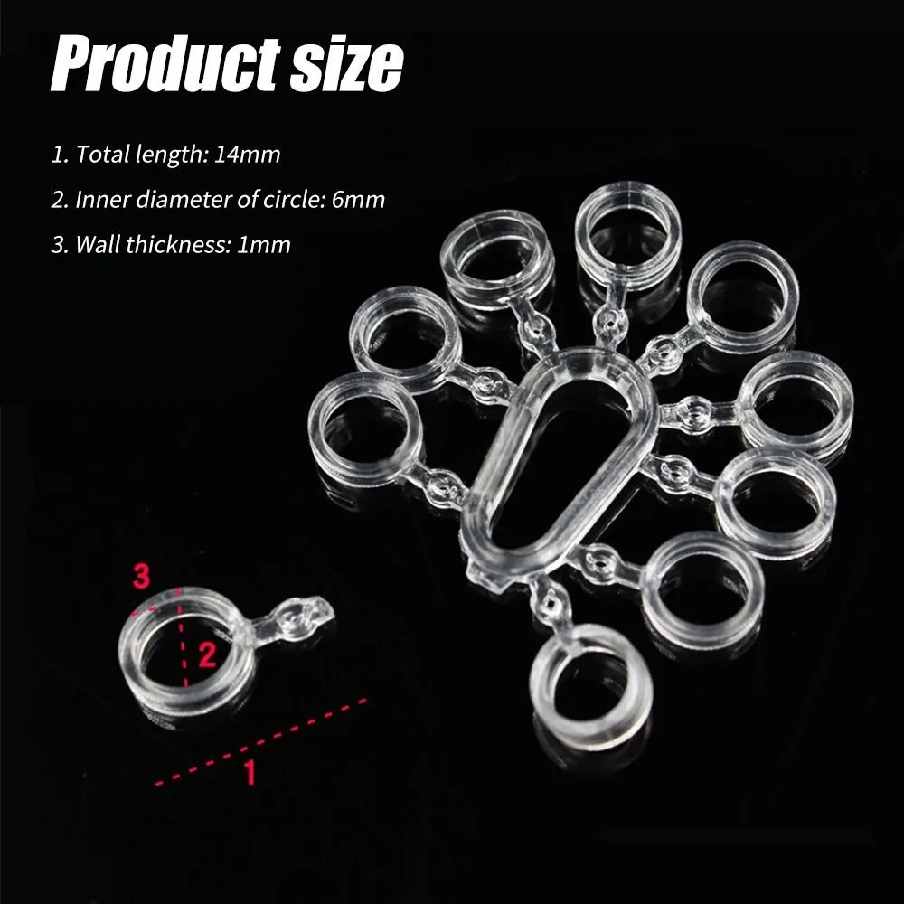 

20Pcs White PE Pellet Bait Bands Elastic Transparent Stretcher Pellet Lure For Carp Coarse Fishing Tackle Accessories Baitbands