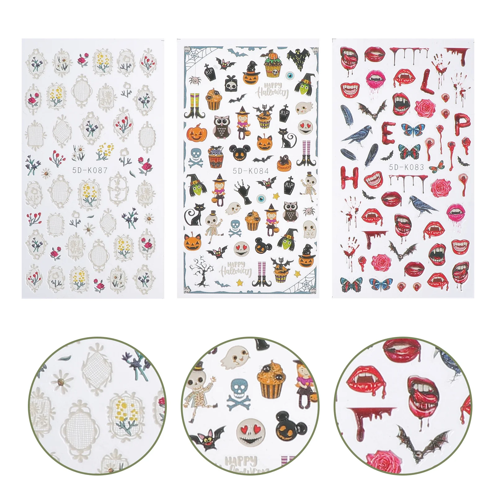 

Nailstickersdecals Diy Sticker Tips Kids Pumpkin Supplies Accessories Decors Fingernail 3D Charm
