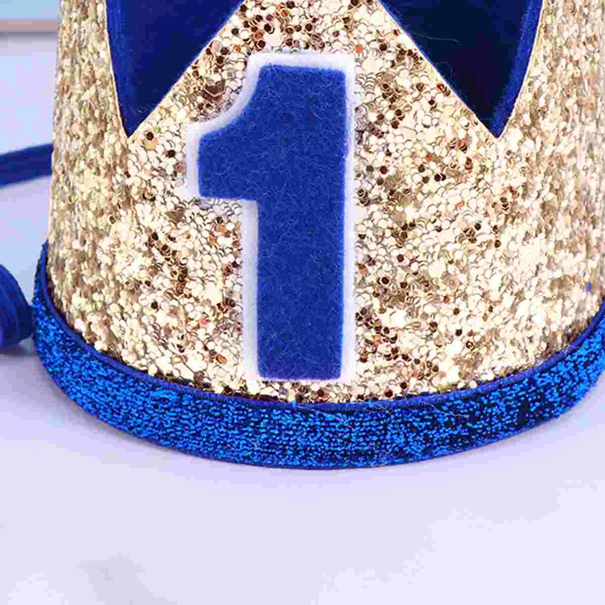 Корона на первый день рождения детская корона для дня синий головной убор с