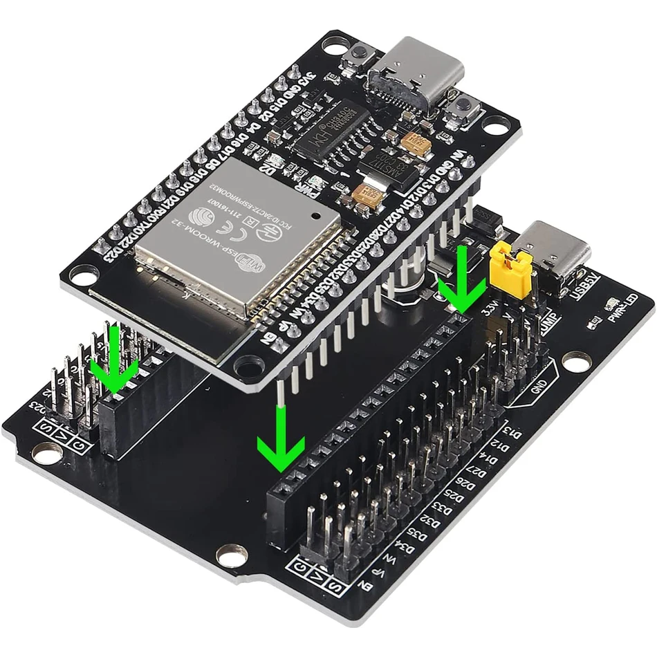 ESP-WROOM-32 ESP32 ESP-32S Type-C USB CH340C WiFi + Bluetooth Low Power Dual Core ESP32-DevKitC-32 Expansion Board for Arduino