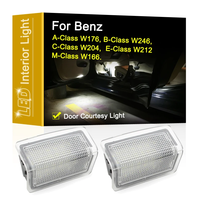 

12V LED Interior Lamp For Benz A/B/C/E/M-CLASS W176 W246 W204 W212 W166 White LED Under Door Courtesy Footwell Light Assembly