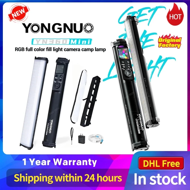 

YONGNUO YN360 MINI YN360MINI 2700K-7500K RGB-лампа, ручная двухцветная фотография, фотография, фотосессия 2600 мАч, искусственная Мягкая трубка