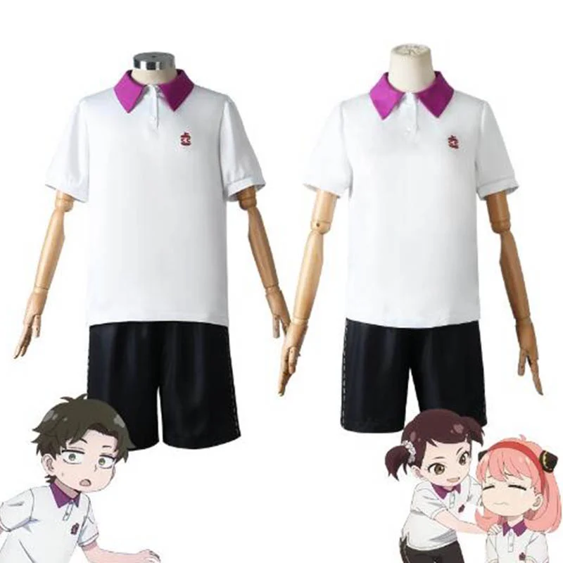 

Anime Spy X Family Anya Forger Damian Desmond Cosplay Costume Becky Blackbell Team Uniform Sportswear