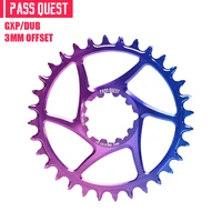 pass quest 3mm offset sprocket sram gx xx1 eagle gxp roundoval mtb narrow cranks 32t 38t bike crankset bike accessories