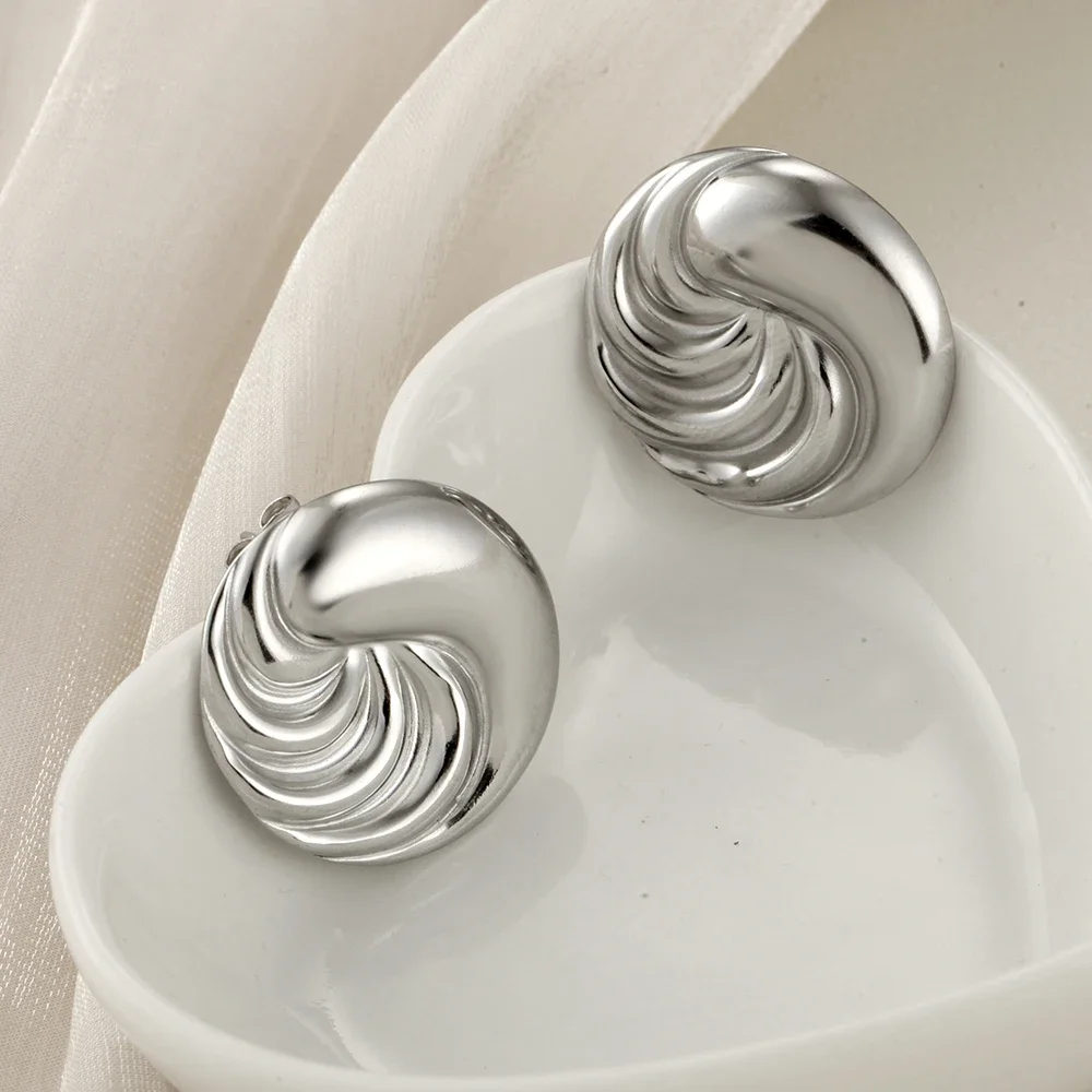 Женские серьги из нержавеющей стали раковина медуза морская серия