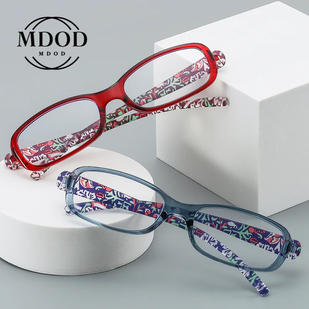 

Color Changing Reading Glasses Anti Blue Light Retro Printed Reading Glasses Degrees +1.0 To +4.0