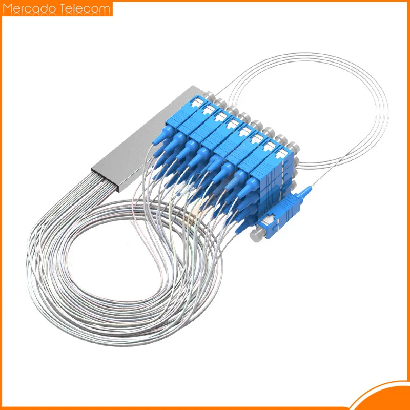 Free shipping 10pcs/lot 1X2 1X4 1X8 1X16 PLC Fiber Splitter SC/APC SC UPC 0.9mm G657A1 PVC 1m FTTH Fiber Optical Splitter FTTH