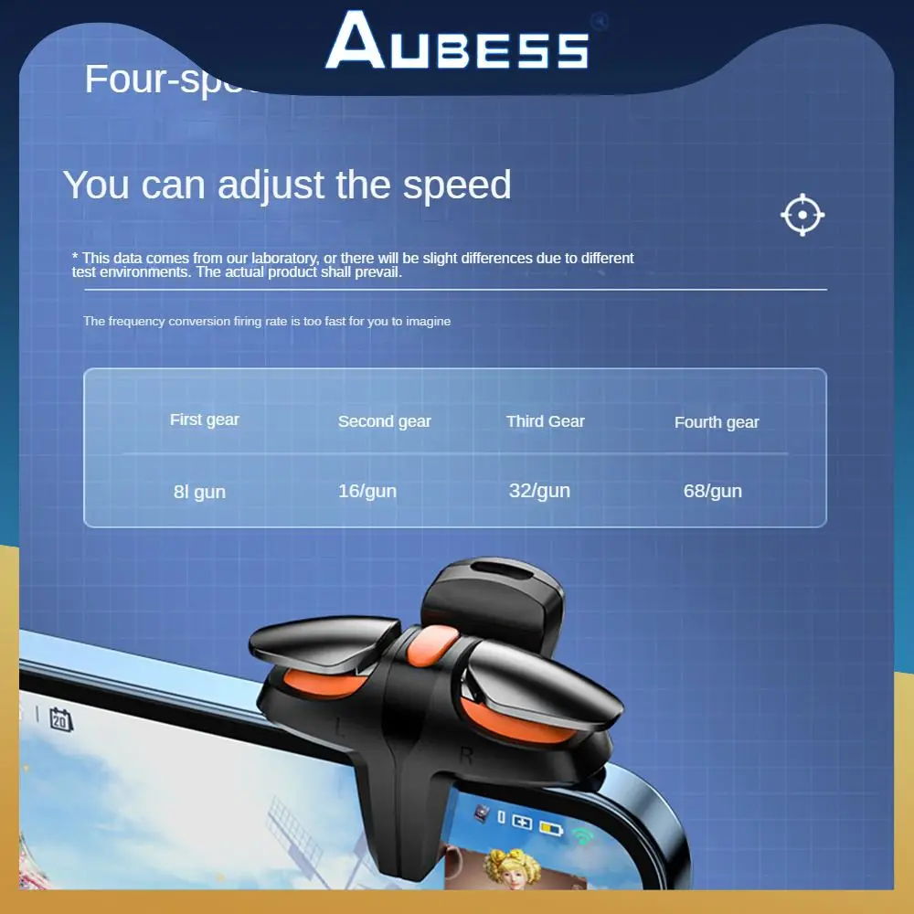 

Metal Abs Mechanical Mobile Game Controller Without Delay Shooter Joystick Portable Controller Triggers Office Accessories Black