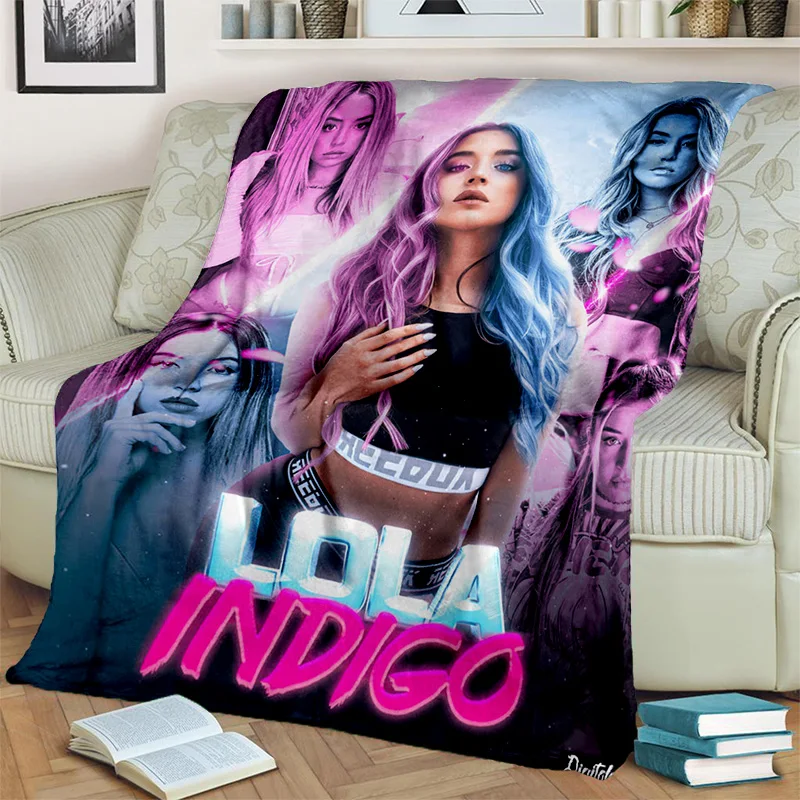 

3D Lola Indigo Spanish Singer Dancer Blanket,Soft Throw Blanket for Home Bedroom Bed Sofa Picnic Travel Office Cover Blanket Kid
