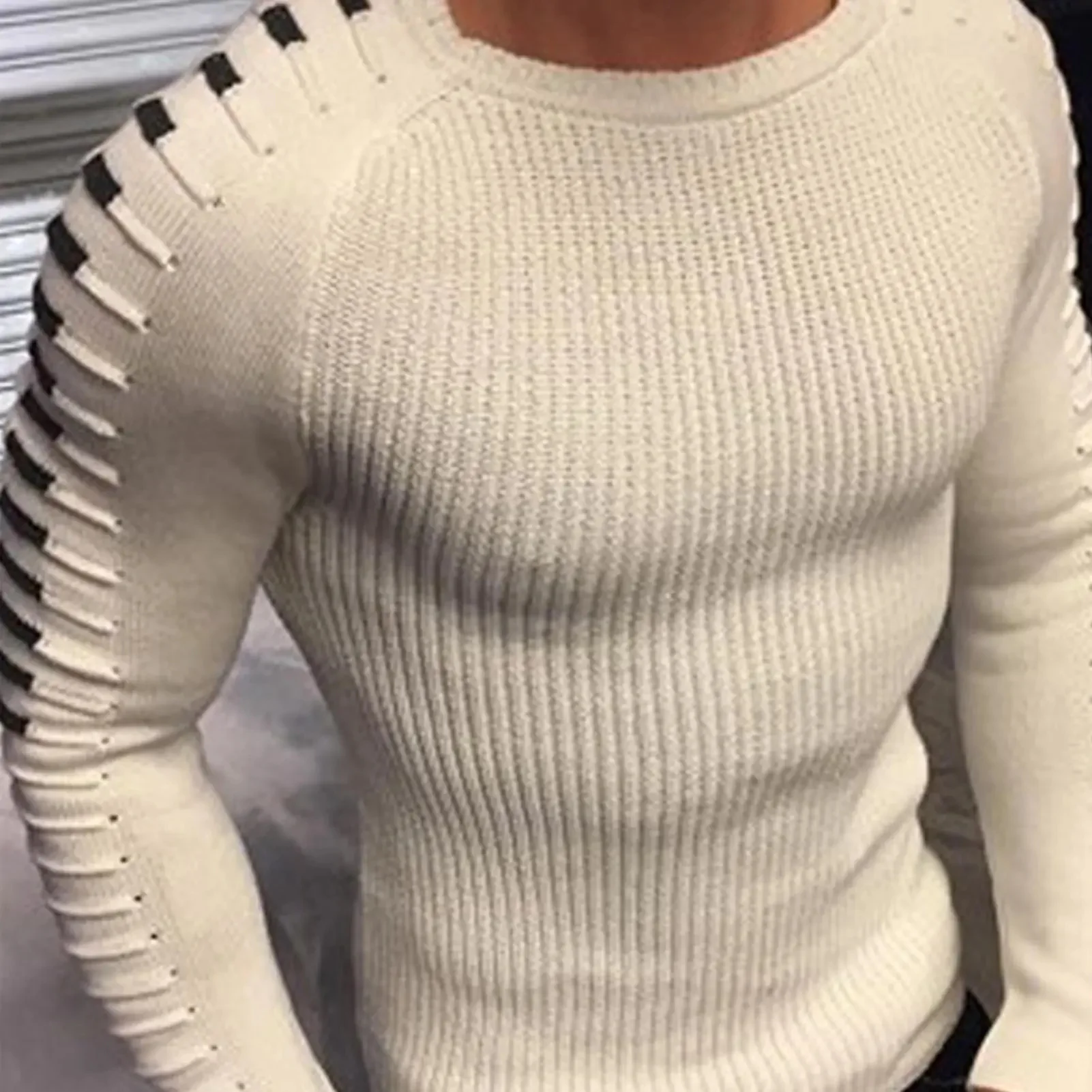 

6size S- 3XL Knitted Sweater Slim Warm Keeping Top Winter Men over for Daily Fashion 2023 Men Sweater O-Neck Male overs